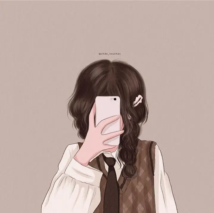 Ảnh avatar đẹp anime cầm điện thoại che mặt: Bộ sưu tập 100 hình ảnh ấn tượng 28