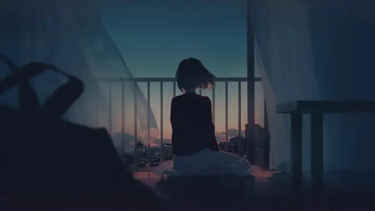 Ảnh Cô Gái Buồn Quay Lưng Anime Thơ Mộng 2