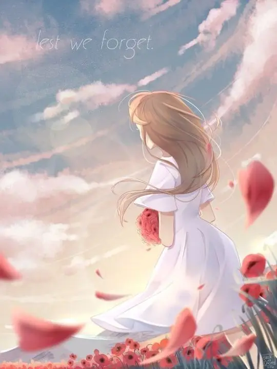 Ảnh Cô Gái Buồn Quay Lưng Anime Thơ Mộng 16