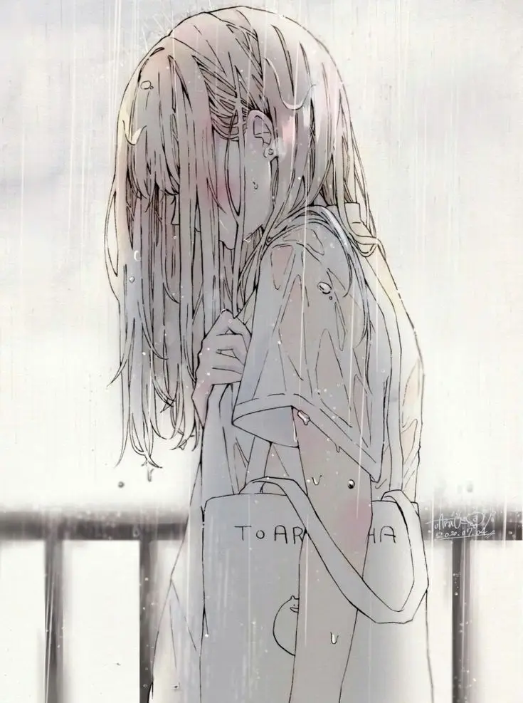 Ảnh Cô Gái Buồn Quay Lưng Anime Thơ Mộng 20