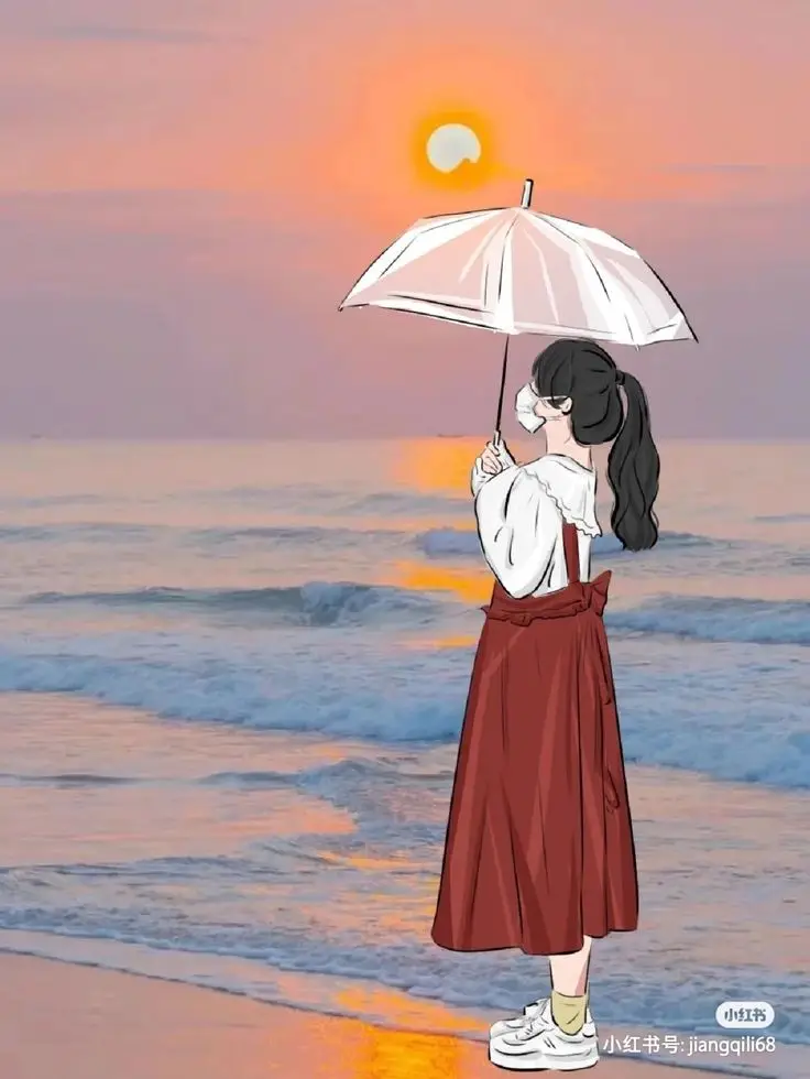 Ảnh Cô Gái Buồn Quay Lưng Anime Thơ Mộng 33
