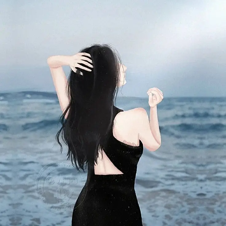 Ảnh Cô Gái Buồn Quay Lưng Anime Thơ Mộng 36