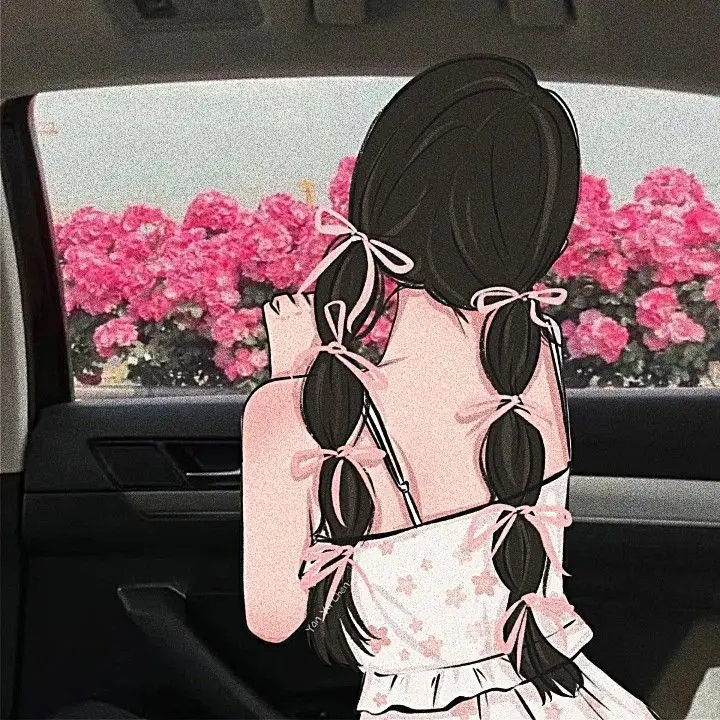 Ảnh Cô Gái Cầm Hoa Che Mặt Anime Đầy Nghệ Thuật 2