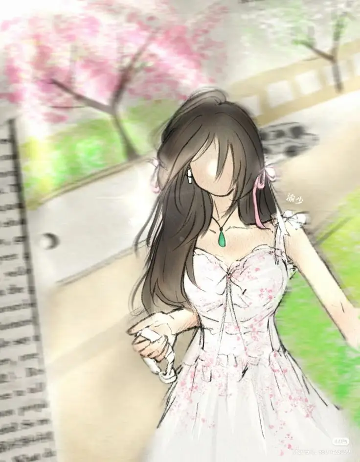 Ảnh Cô Gái Cầm Hoa Che Mặt Anime Đầy Nghệ Thuật 27