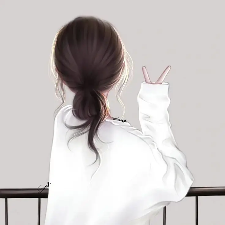 Avatar Cô Gái Buồn Quay Lưng Anime - Hình Ảnh Gợi Cảm 1