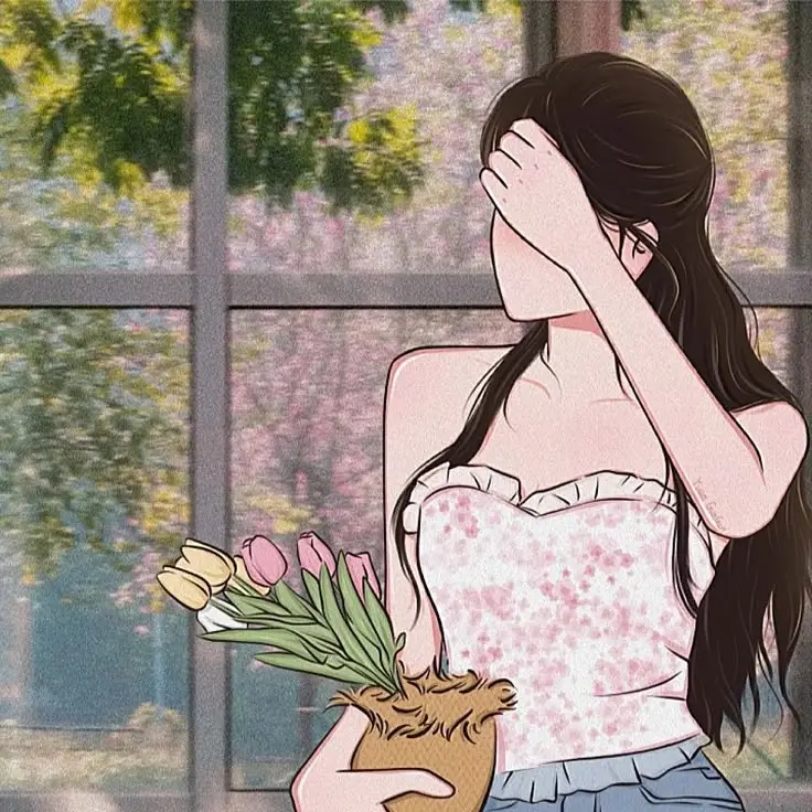 Avatar Cô Gái Buồn Quay Lưng Anime - Hình Ảnh Gợi Cảm 68