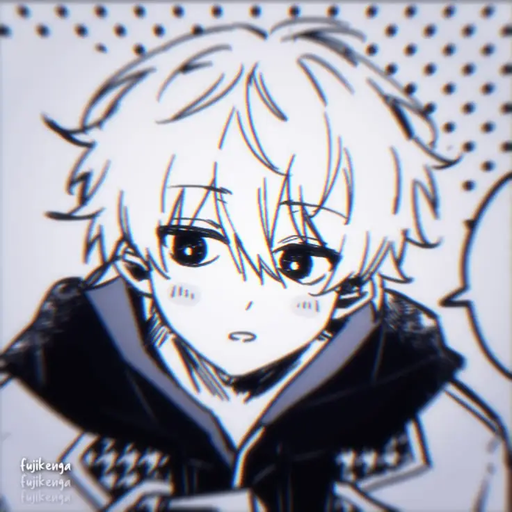Avatar Anime Nam Trắng Đen Đặc Sắc 9