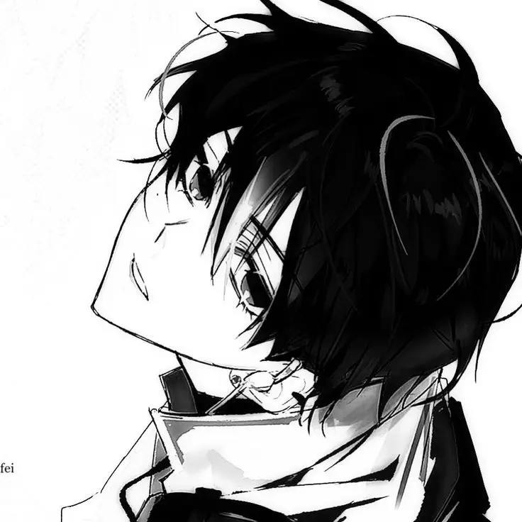 Avatar Anime Nam Trắng Đen Đặc Sắc 10