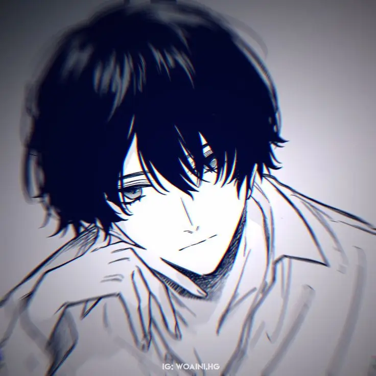 Avatar Anime Nam Trắng Đen Đặc Sắc 30