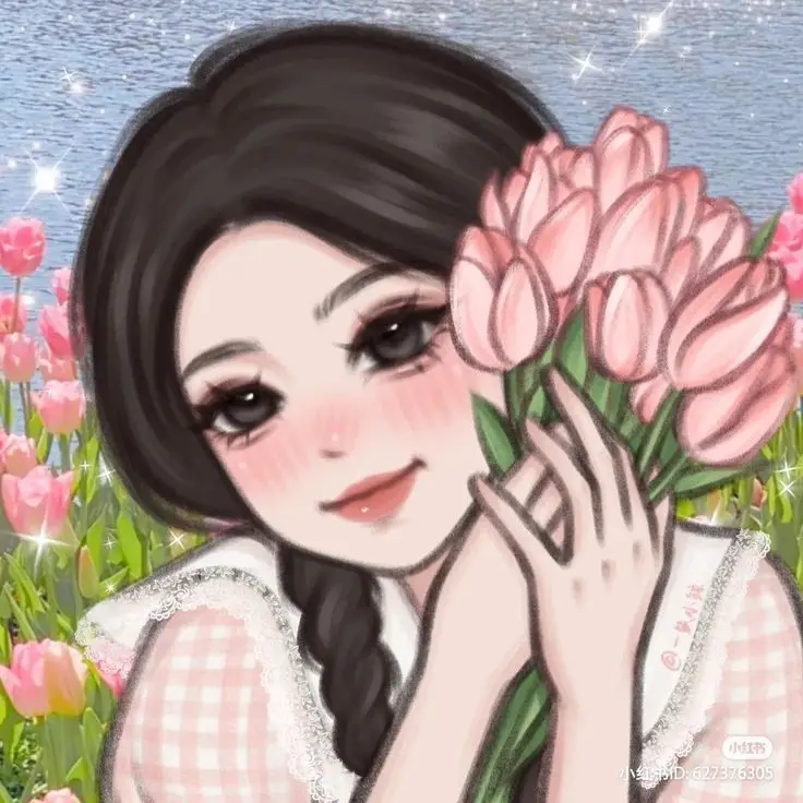 Avatar Cô Gái Cầm Hoa - Bộ Ảnh Độc Đáo 1