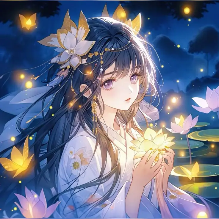 Avatar Cô Gái Cầm Hoa - Bộ Ảnh Độc Đáo 8