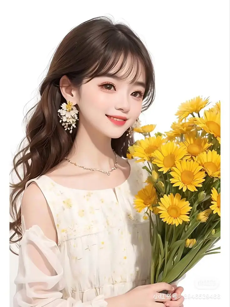 Avatar Cô Gái Cầm Hoa - Bộ Ảnh Độc Đáo 52