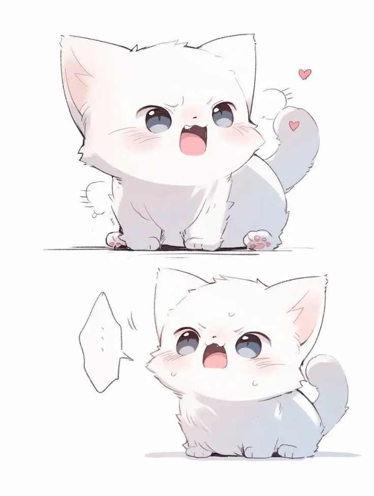 Avatar cute mèo chibi mập, đáng yêu và dễ thương nhất 8