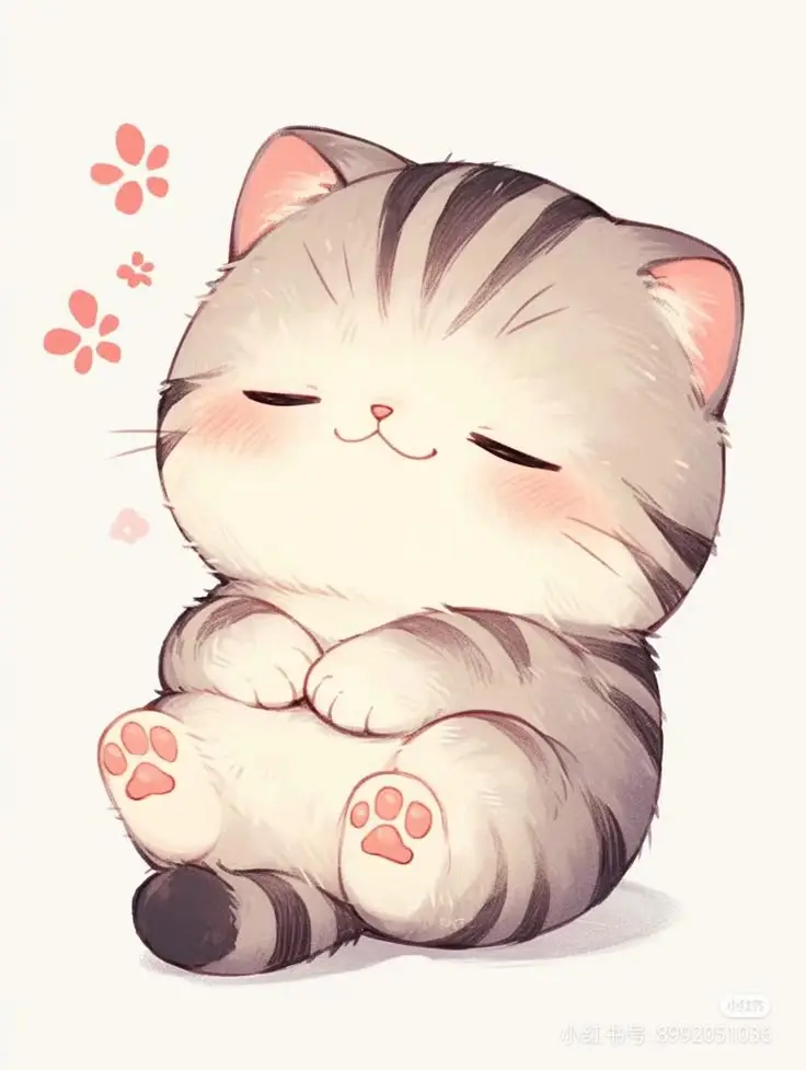 Avatar cute mèo chibi mập, đáng yêu và dễ thương nhất 19