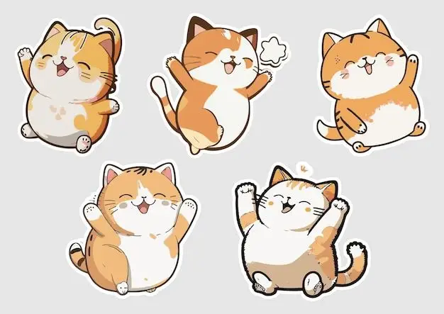Avatar cute mèo chibi mập, đáng yêu và dễ thương nhất 24