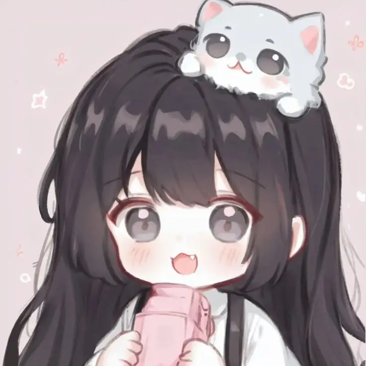 Avatar cute mèo chibi mập, đáng yêu và dễ thương nhất 41