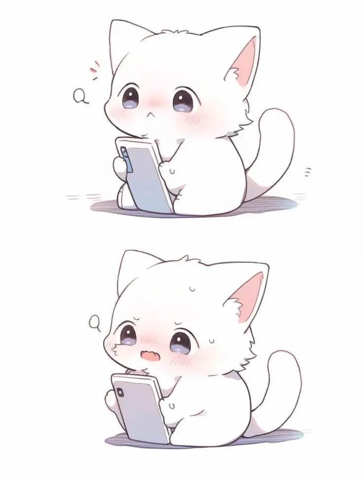 Avatar cute mèo chibi mập, đáng yêu và dễ thương nhất 42