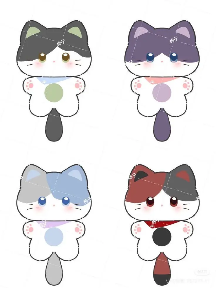 Avatar cute mèo chibi mập, đáng yêu và dễ thương nhất 45