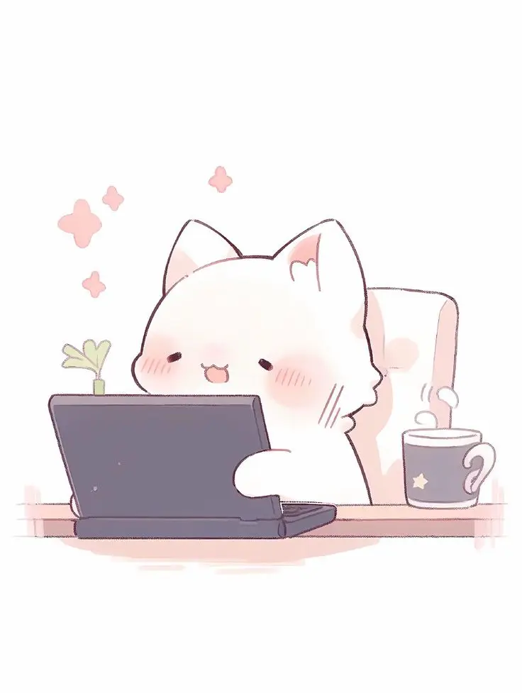 Avatar cute mèo chibi mập, đáng yêu và dễ thương nhất 62