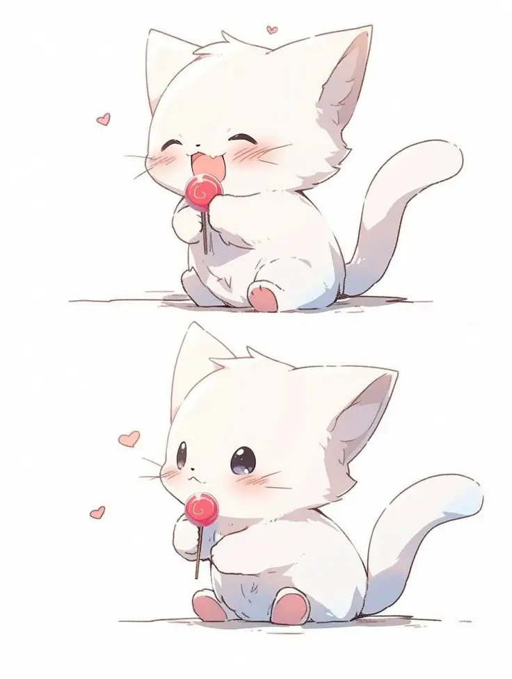 Avatar cute mèo chibi mập, đáng yêu và dễ thương nhất 63