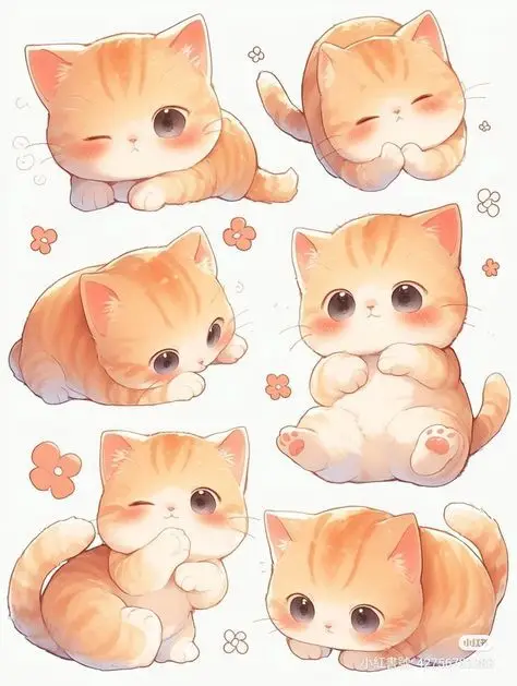 Avatar cute mèo chibi mập, đáng yêu và dễ thương nhất 68