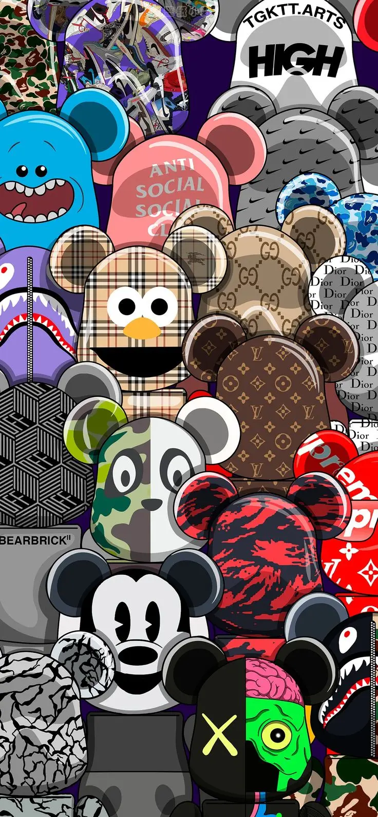 Bearbrick hình nền điện thoại - Bộ sưu tập hình ảnh độc đáo 45