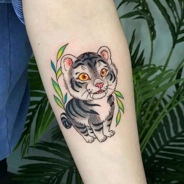 Hình Xăm Con Hổ Cute - Đáng Yêu Nhưng Quyền Lực 8