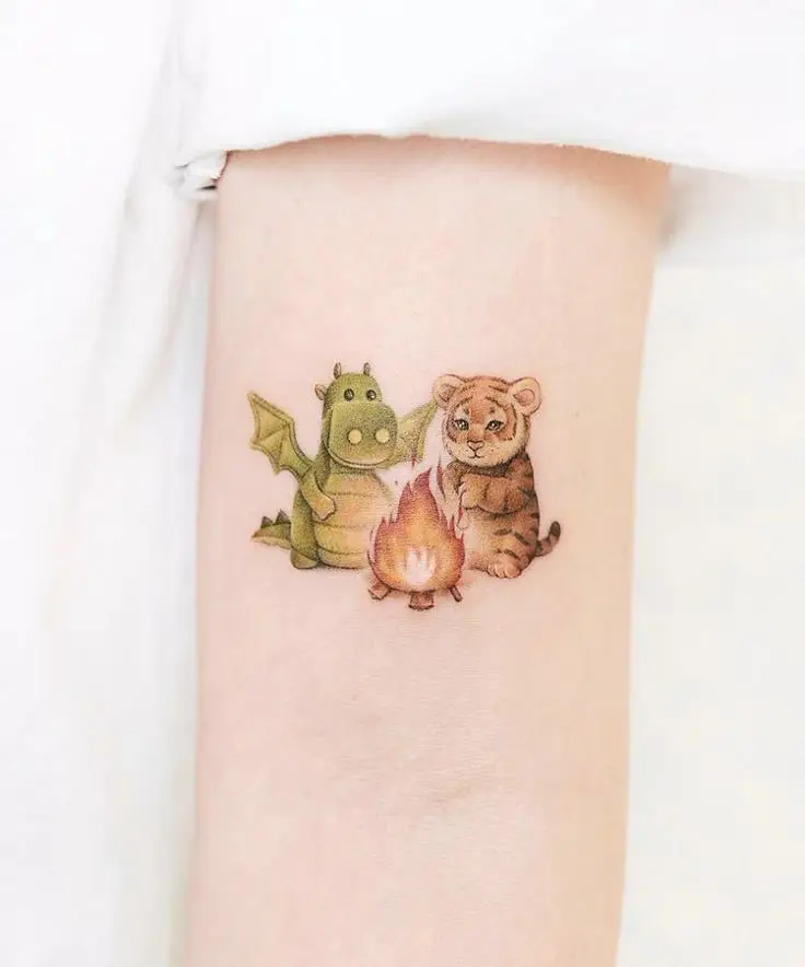 Hình Xăm Con Hổ Cute - Đáng Yêu Nhưng Quyền Lực 45