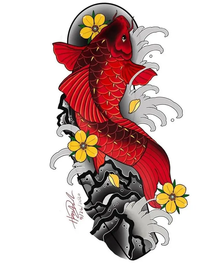 Ý Nghĩa Đằng Sau Hình Xăm Cánh Tay Cá Chép Đầy Tượng Trưng 46