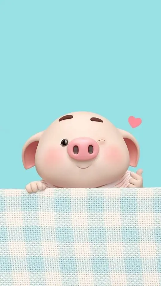Chibi cute hình nền con heo dễ thương cho fan yêu thích động vật 2