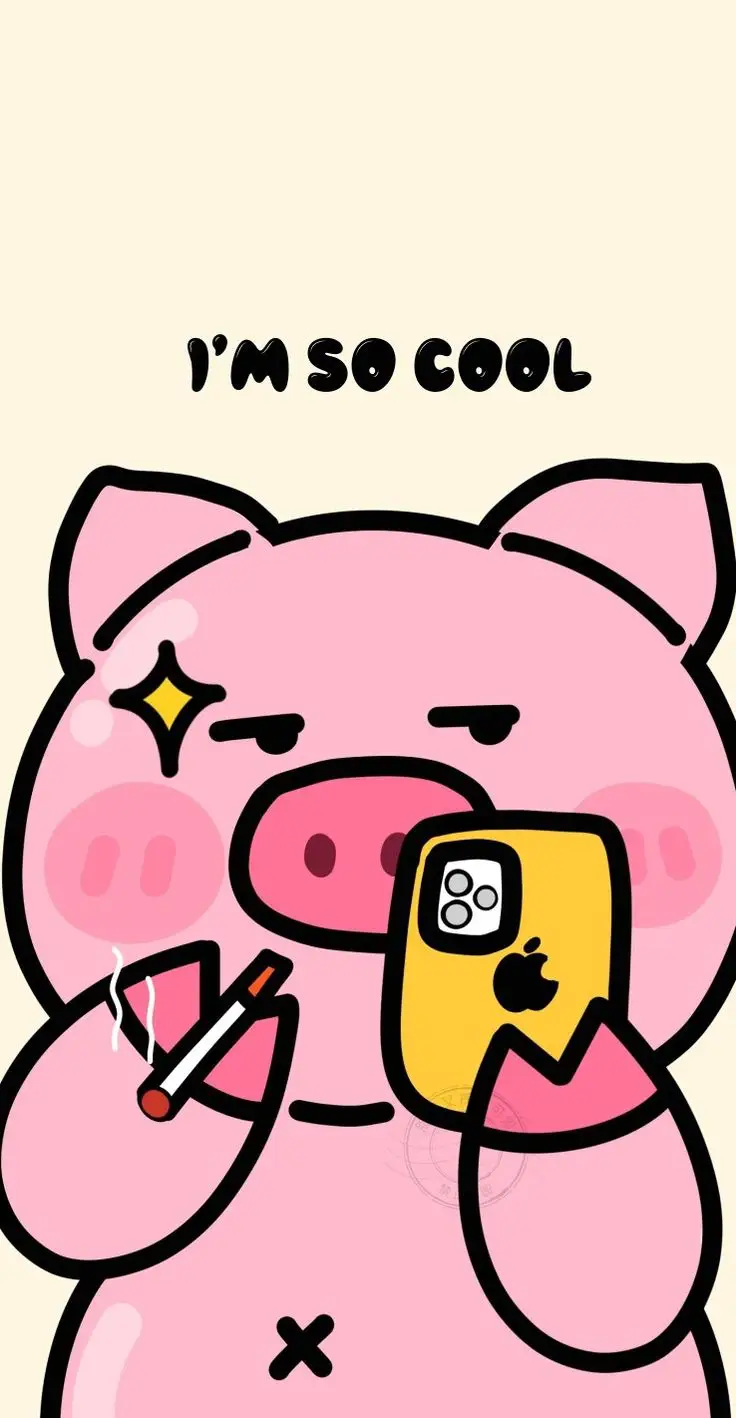 Chibi cute hình nền con heo dễ thương cho fan yêu thích động vật 8
