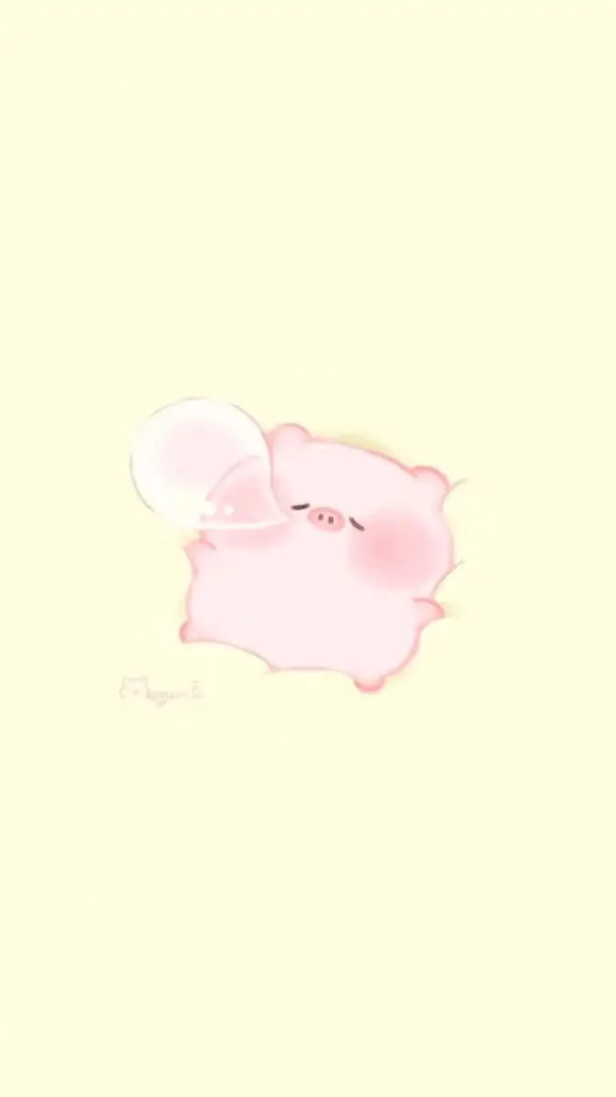 Chibi cute hình nền con heo dễ thương cho fan yêu thích động vật 12