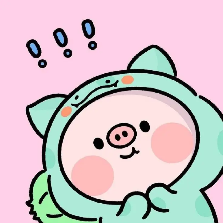 Chibi cute hình nền con heo dễ thương cho fan yêu thích động vật 15