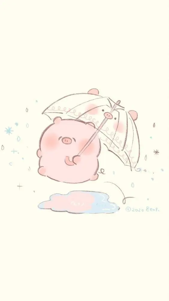 Chibi cute hình nền con heo dễ thương cho fan yêu thích động vật 31