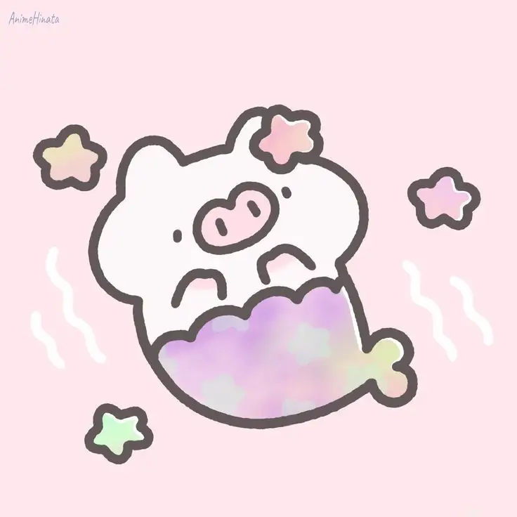 Chibi cute hình nền con heo dễ thương cho fan yêu thích động vật 42