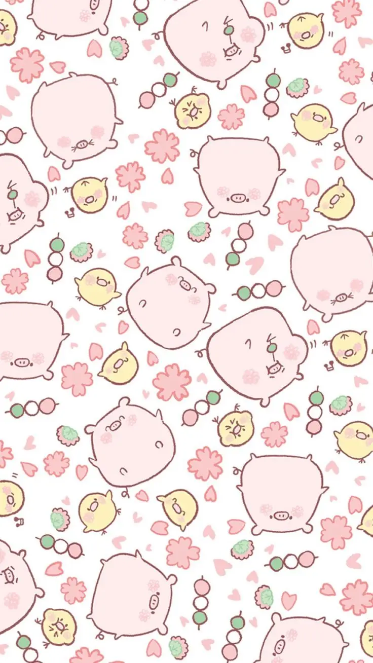 Chibi cute hình nền con heo dễ thương cho fan yêu thích động vật 45