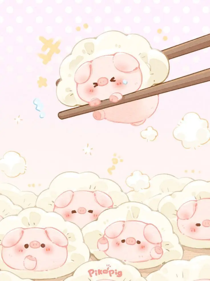 Chibi cute hình nền con heo dễ thương cho fan yêu thích động vật 50