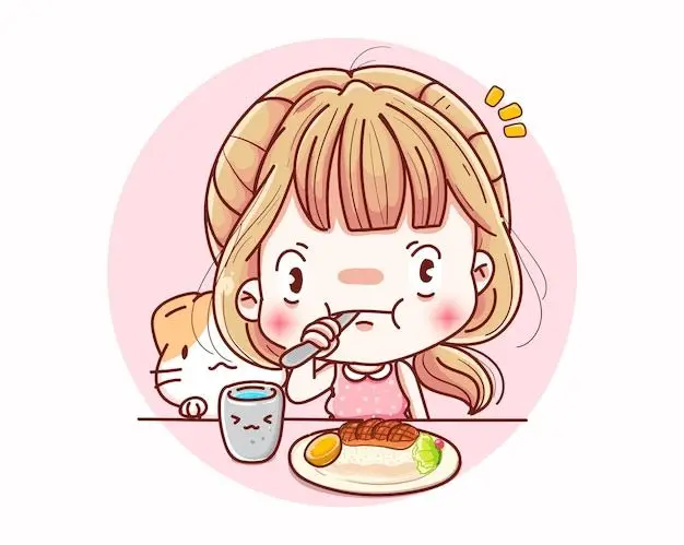 Cô gái uống trà sữa chibi dễ thương 65