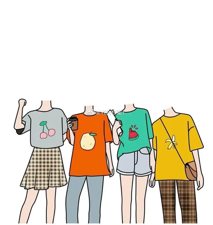Hình avatar cho nhóm bạn thân 4 người, thể hiện sự gắn kết 70