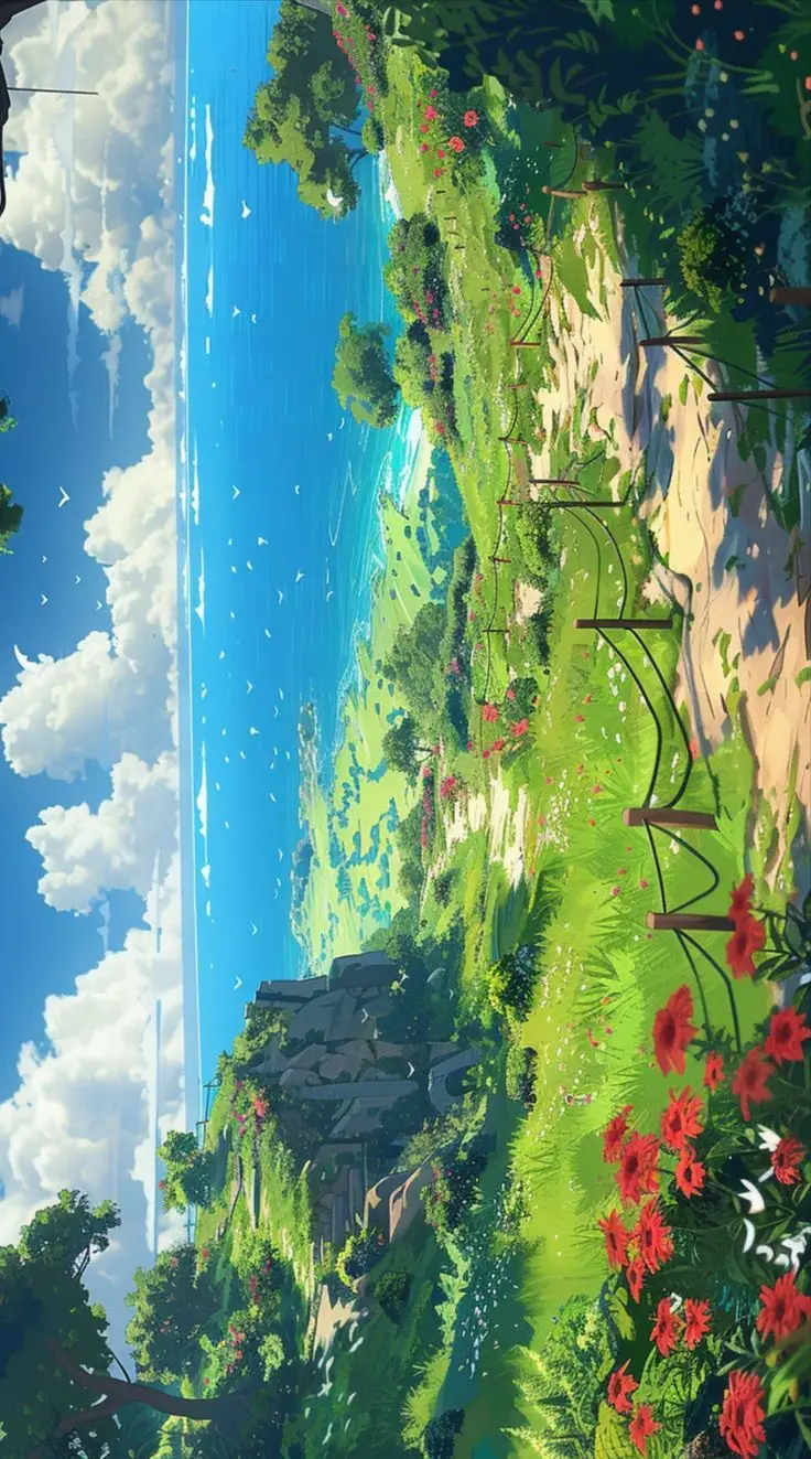Hình nền anime phong cảnh tuyệt đẹp cho dân yêu thích nghệ thuật 32