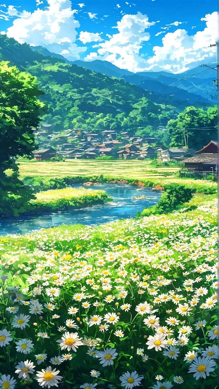 Hình nền anime phong cảnh tuyệt đẹp cho dân yêu thích nghệ thuật 33