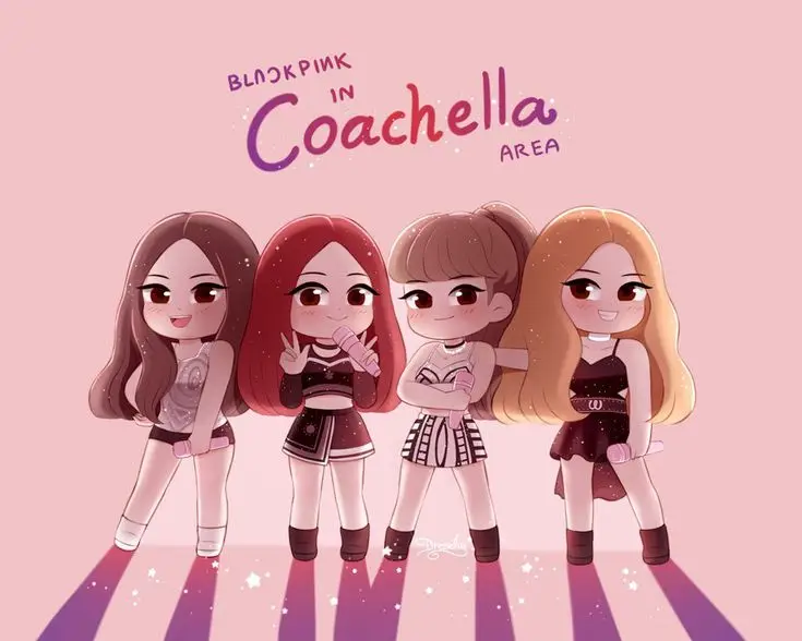 Hình Nền Blackpink Chibi Cute Đáng Yêu 1