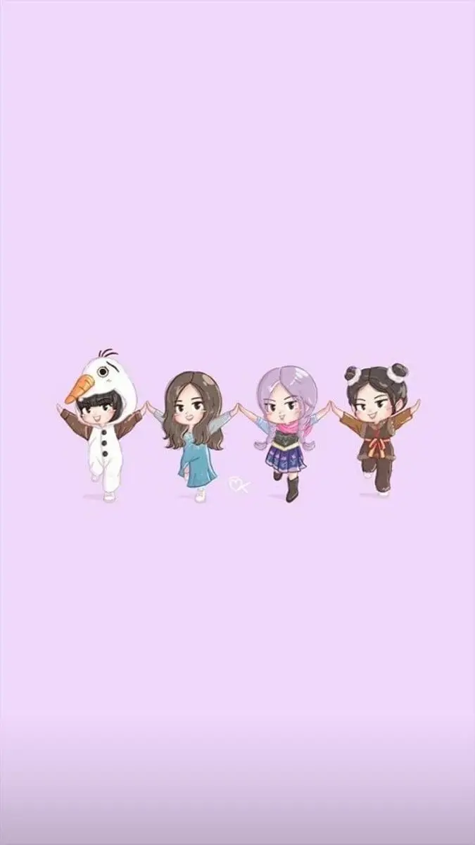 Hình Nền Blackpink Chibi Cute Đáng Yêu 3