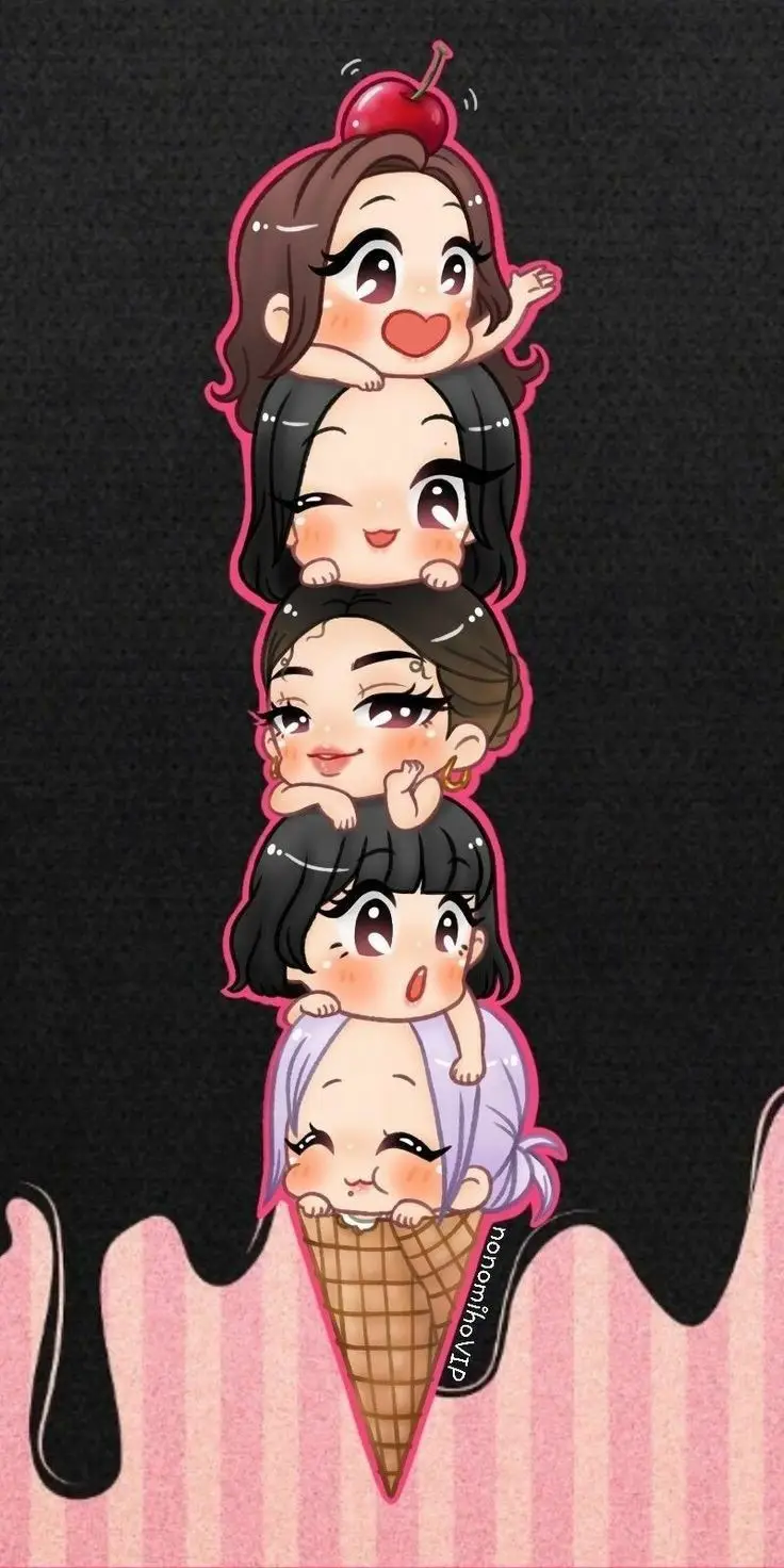 Hình Nền Blackpink Chibi Cute Đáng Yêu 4