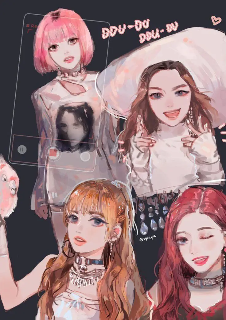 Hình Nền Blackpink Chibi Cute Đáng Yêu 5