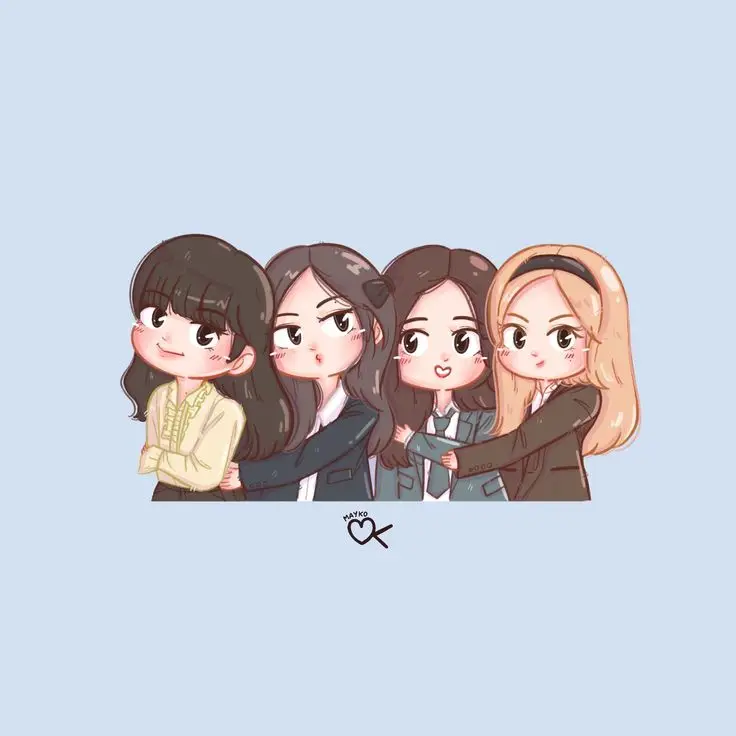 Hình Nền Blackpink Chibi Cute Đáng Yêu 8