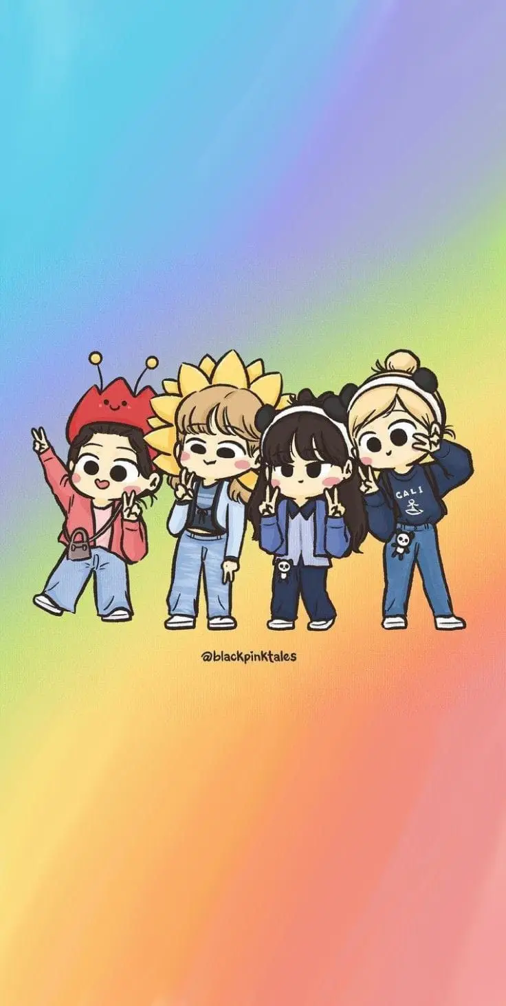 Hình Nền Blackpink Chibi Cute Đáng Yêu 9