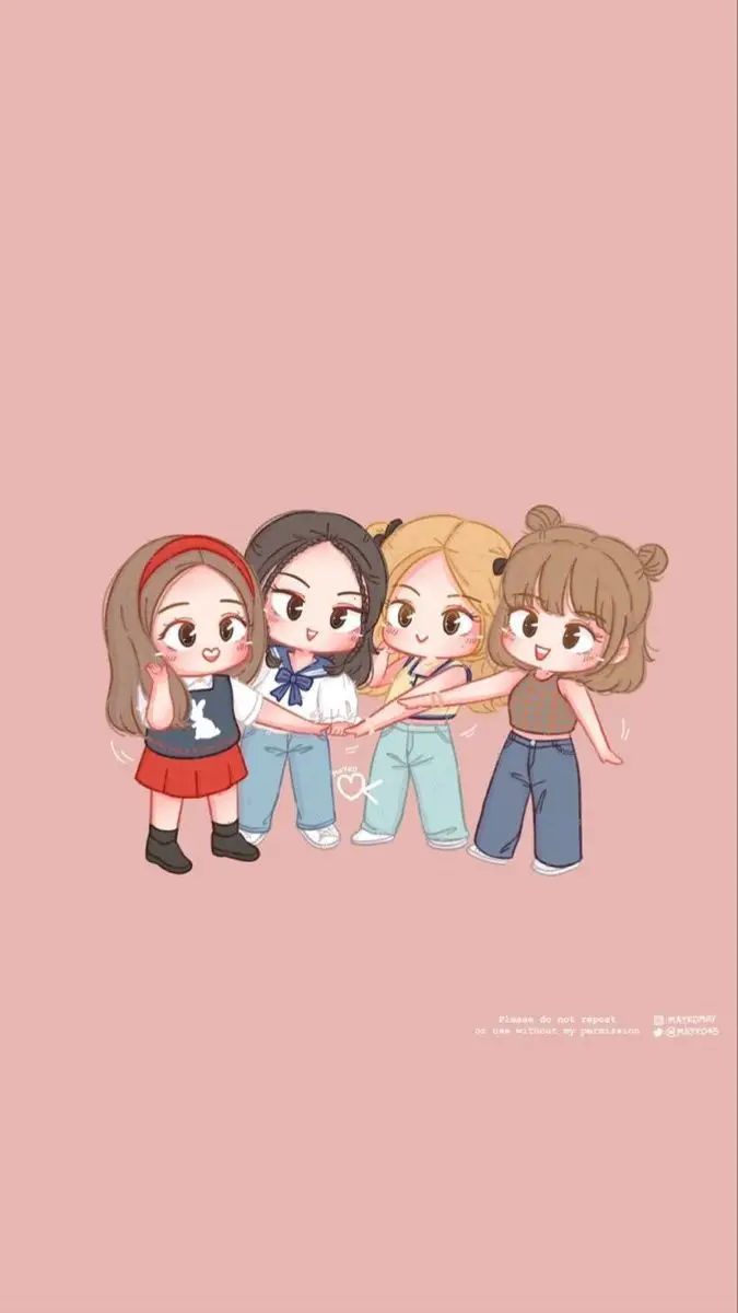 Hình Nền Blackpink Chibi Cute Đáng Yêu 10