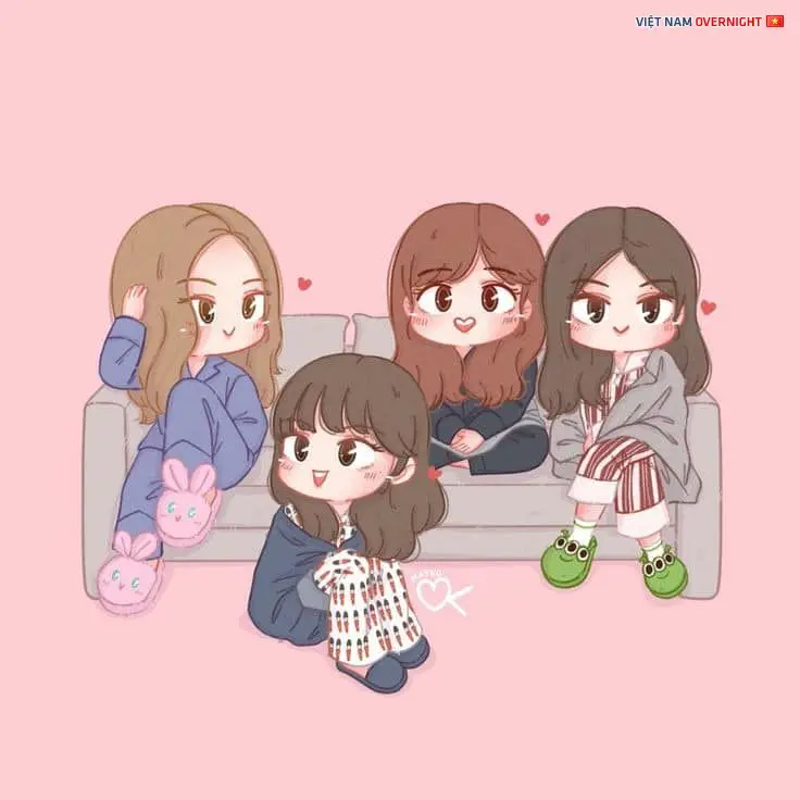 Hình Nền Blackpink Chibi Cute Đáng Yêu 19