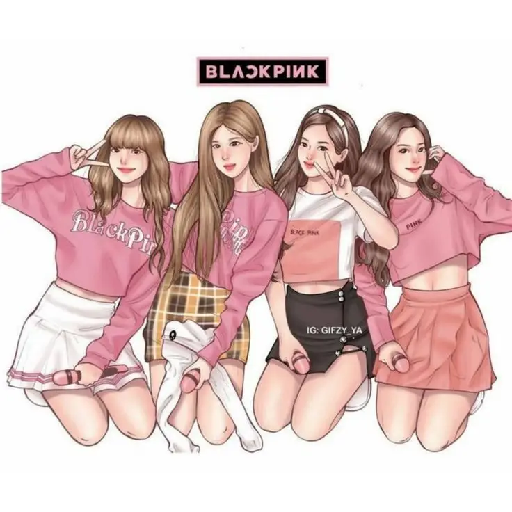 Hình Nền Blackpink Chibi Cute Đáng Yêu 25